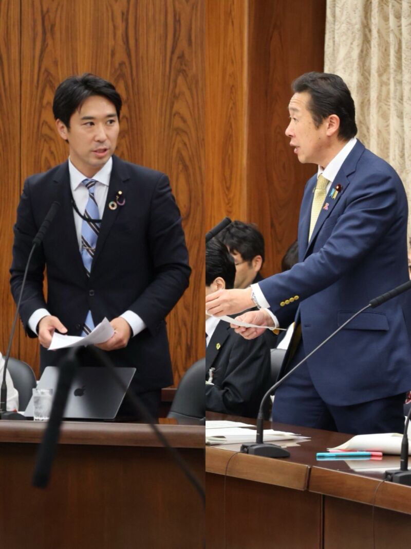 Image for the Tweet beginning: 本日、「消費者問題に関する特別委員会」にて質疑に立ちました。

1. 気候変動と消費者行政：気候変動に伴う健康被害をはじめ、不当表示や悪質な点検商法などの被害を防止するため、消費者庁と各省庁が連携して対応する必要性を訴えました。
2. 